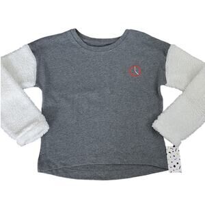 Harper Canyon Girls Gray White Pullover Top Size Small  7 8 NWT